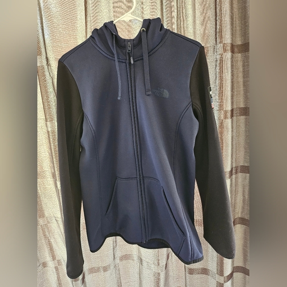 The North Face Half Dome Full-Zip Hoodie, Blue, Black, Women's Size L, USA Flag - Picture 4 of 16